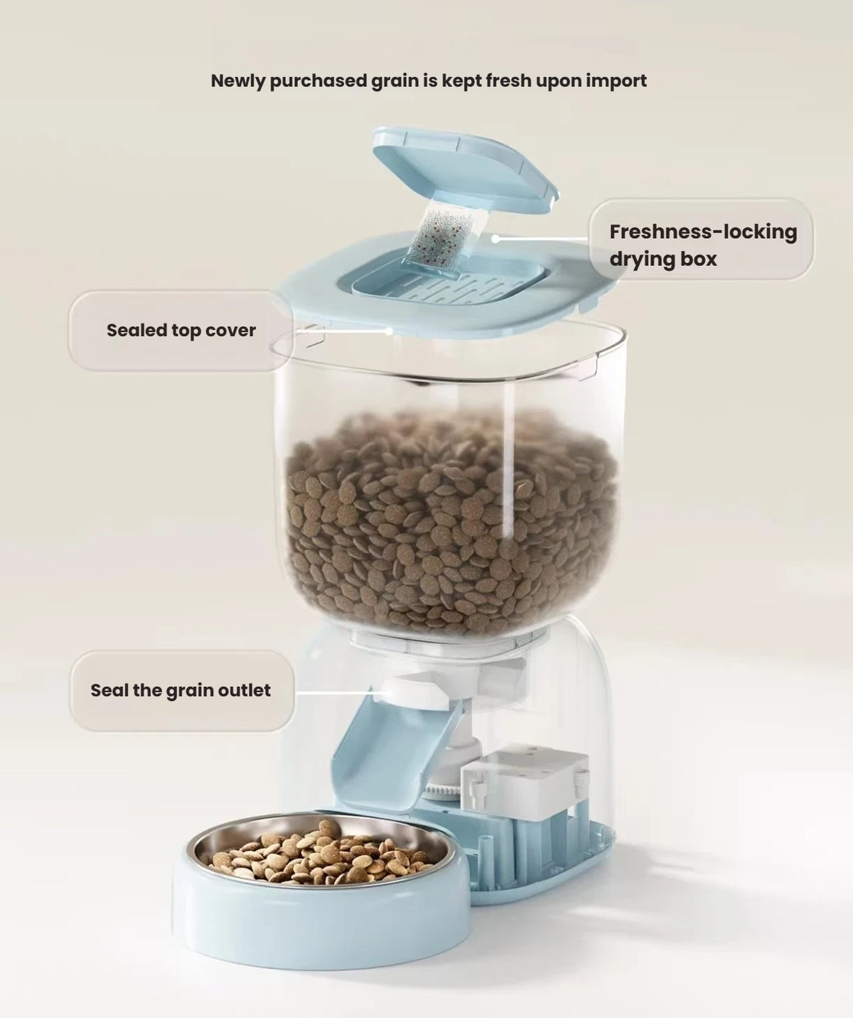 Petwant Automatic Cat & Dog Feeder, Timed & Portion Control