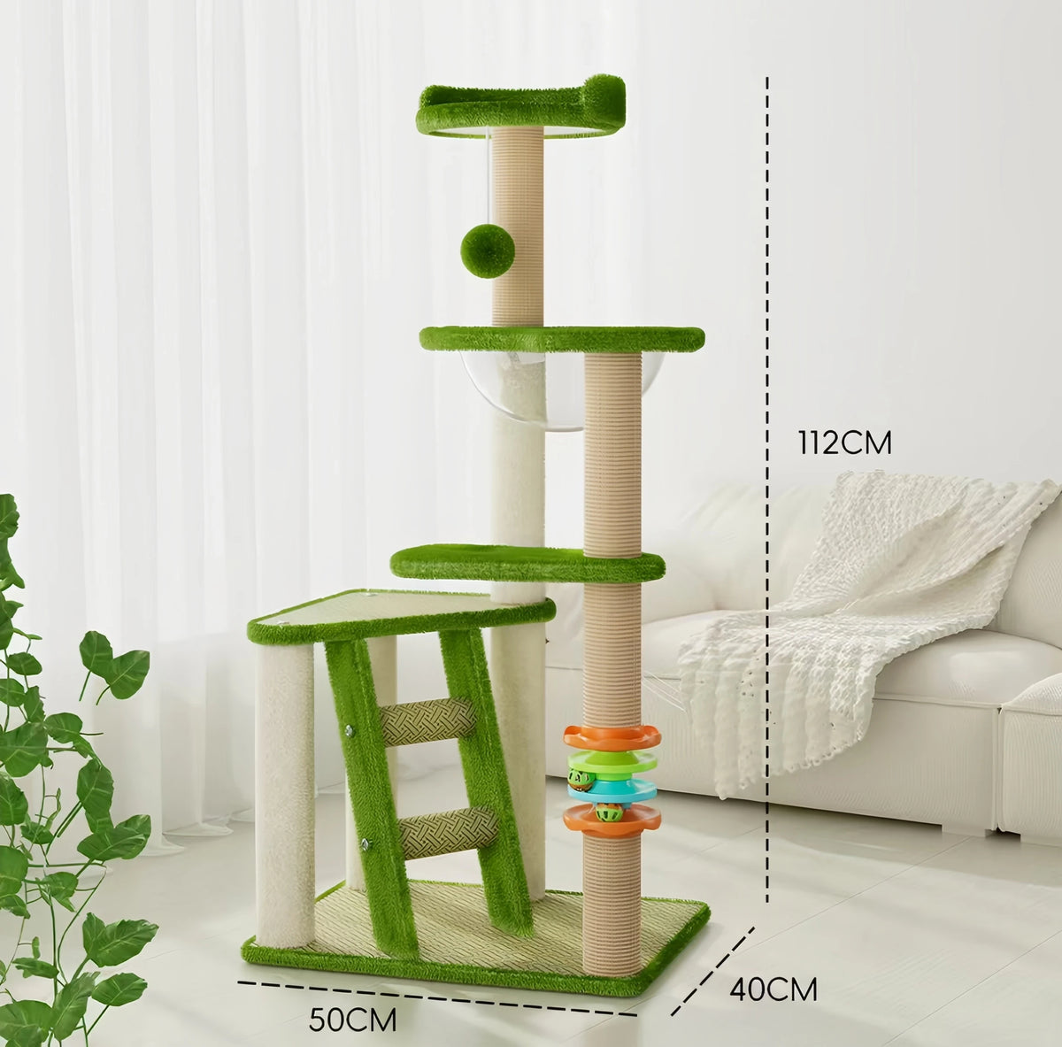2-Tier Elevated Cat Bed: All-Season Cat Tree & Cooling Cat House