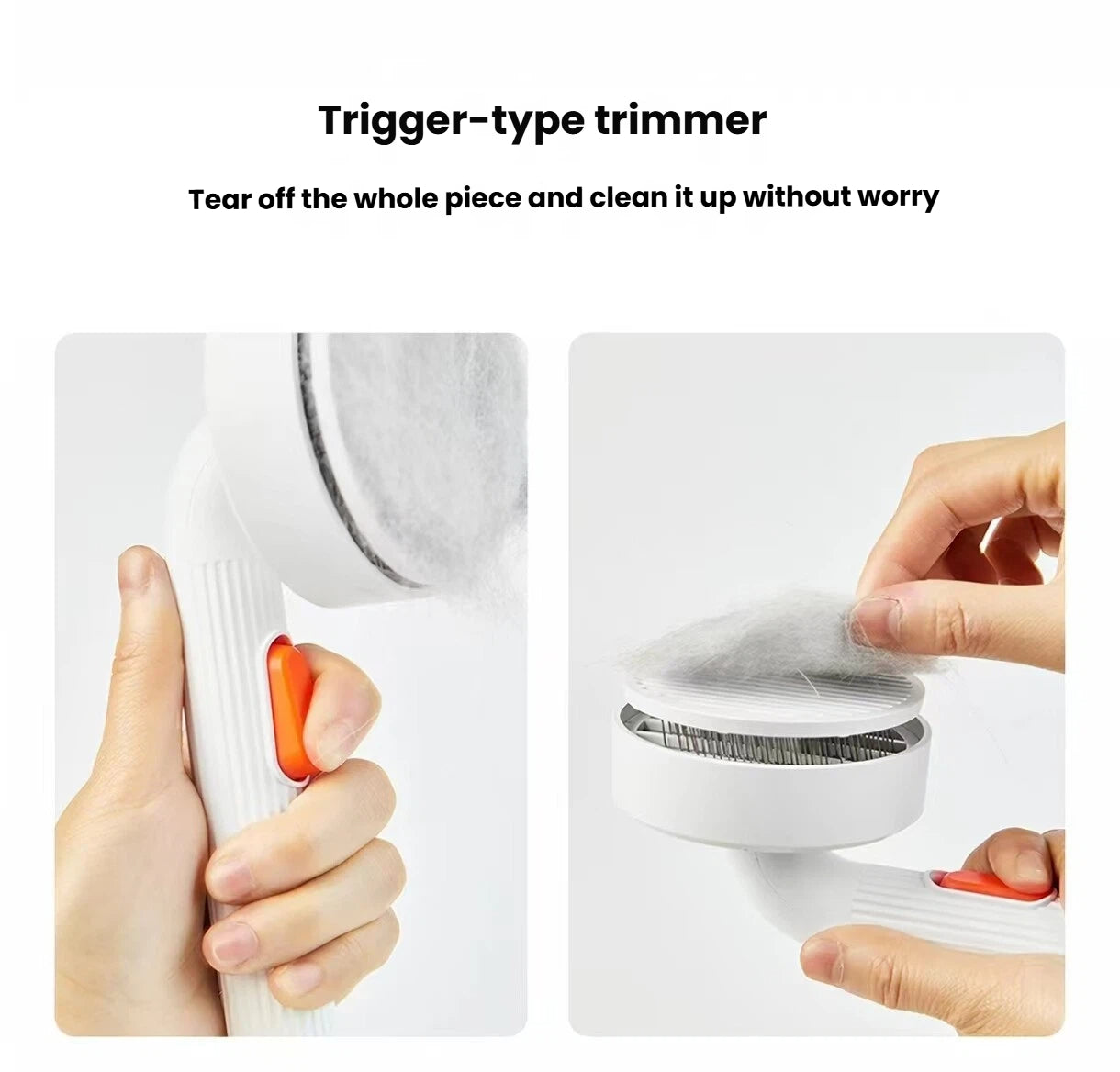 Push-button hair release on the PETKIT grooming brush
