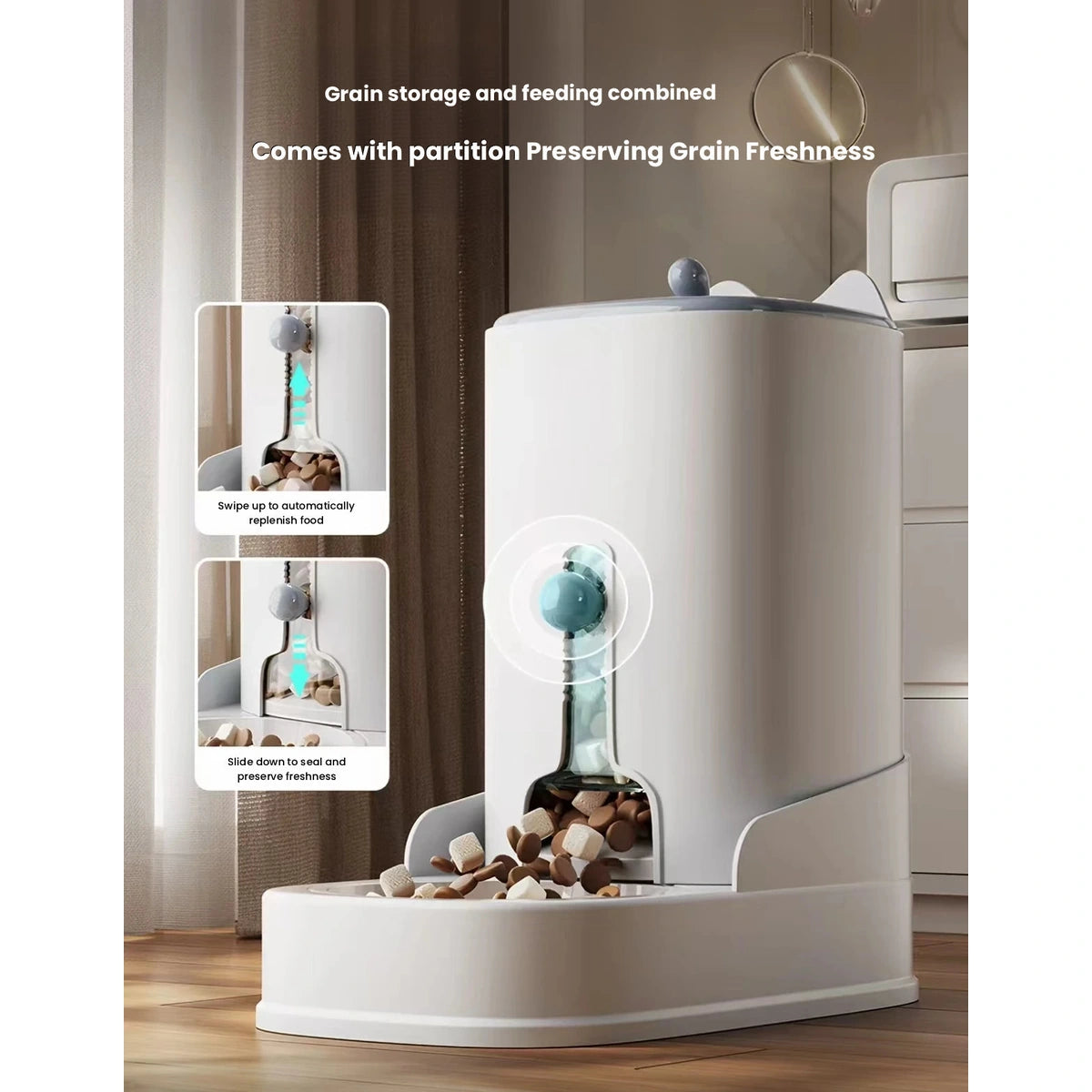 Gravity pet water dispenser automatically refilling the bowl