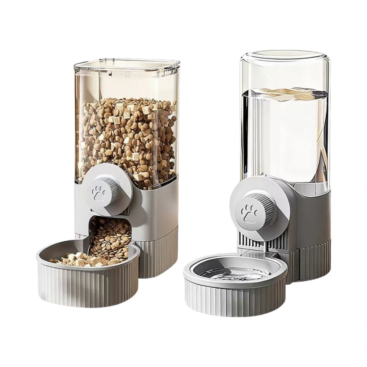 White and Grey Petstar W93 feeder and waterer options