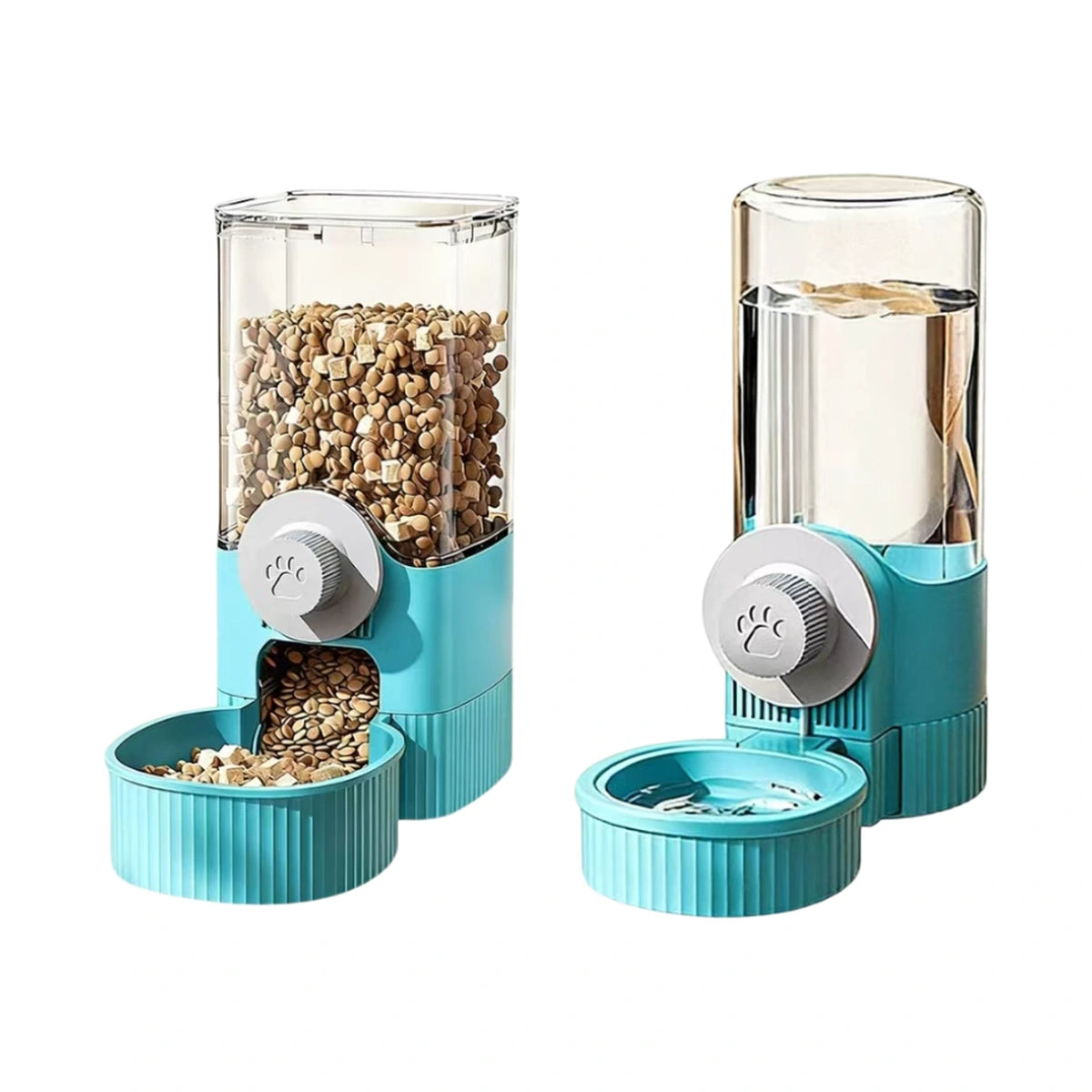 White and Blue Petstar W93 feeder and waterer options