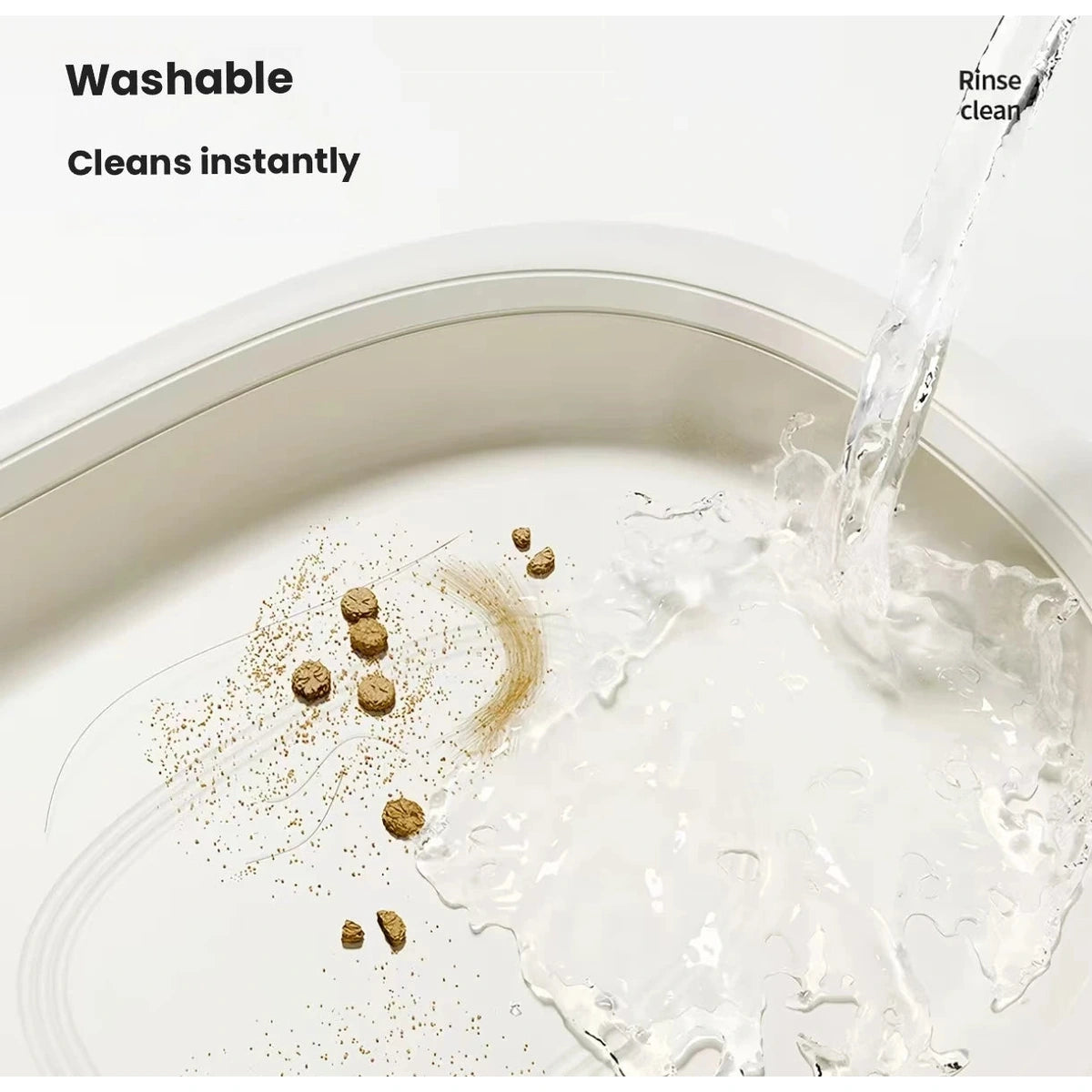 Water being poured over the washable LuckyPetland pet bed surface