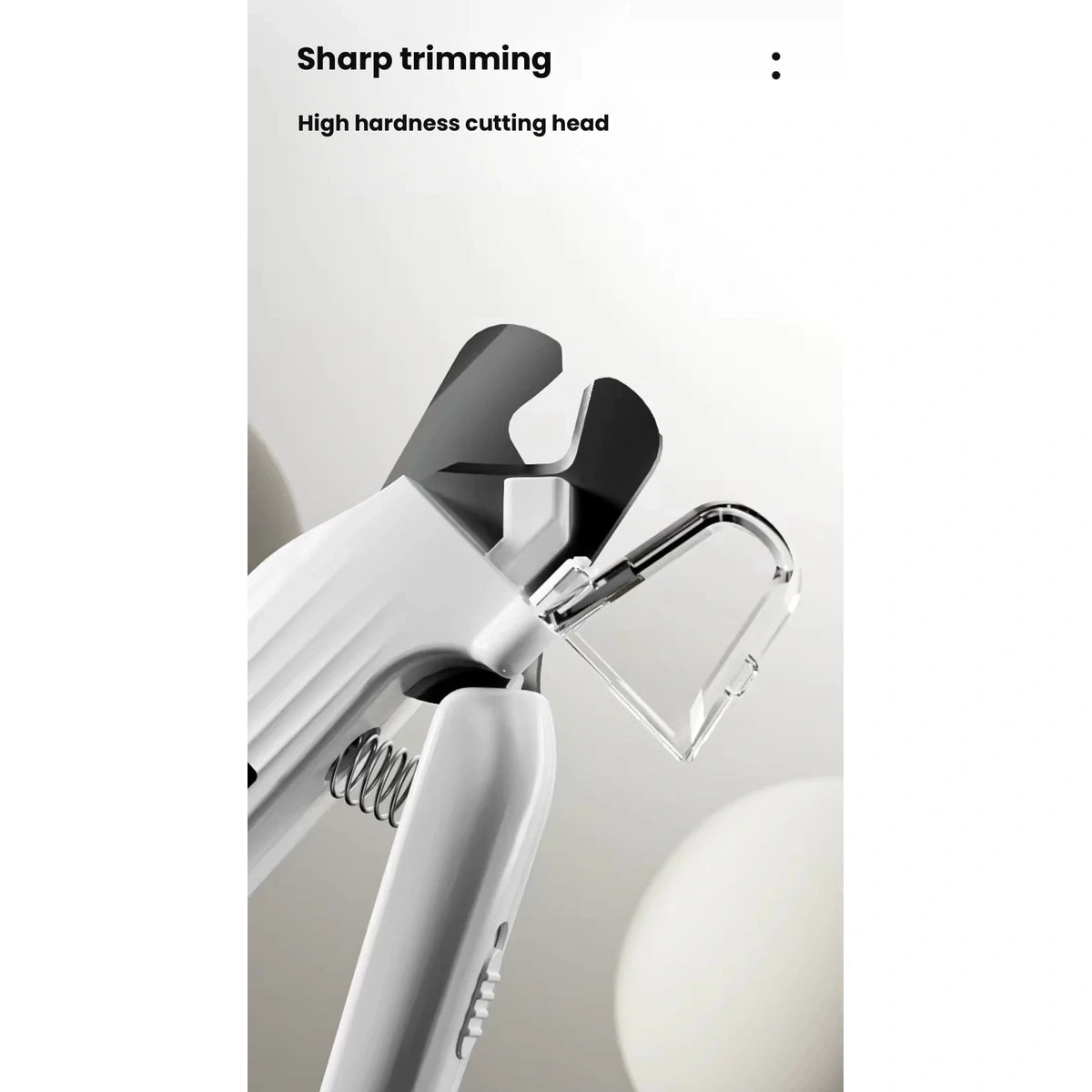 Close-up of the POPOCOLA pet nail clipper blade