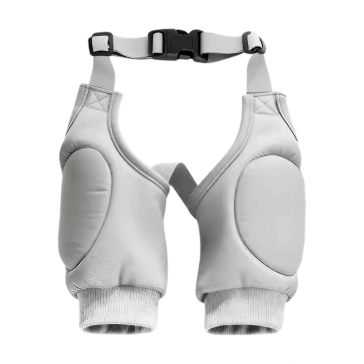Pair of grey POPOCOLA dog elbow cover sleeves with back strap