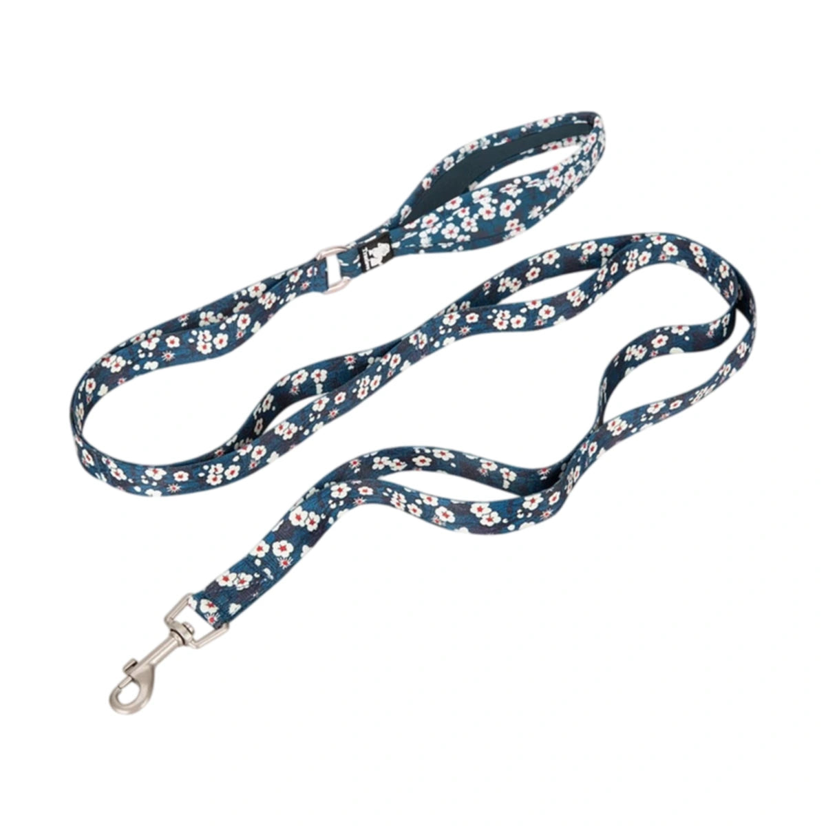 Blue floral Truelove multi-handle dog leash