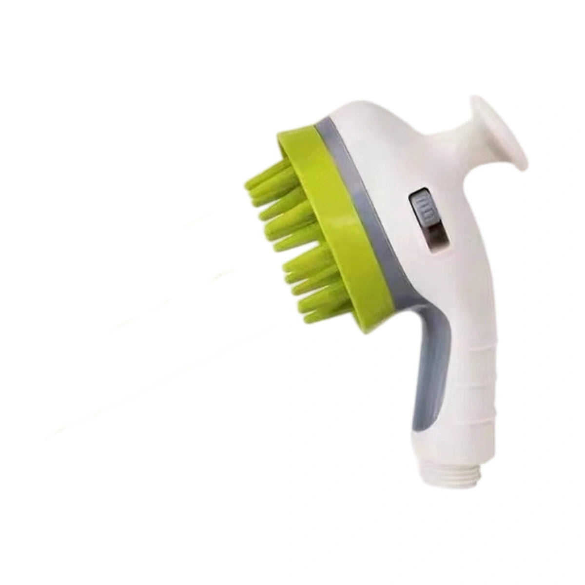White and green Hipidog silicone dog bath brush