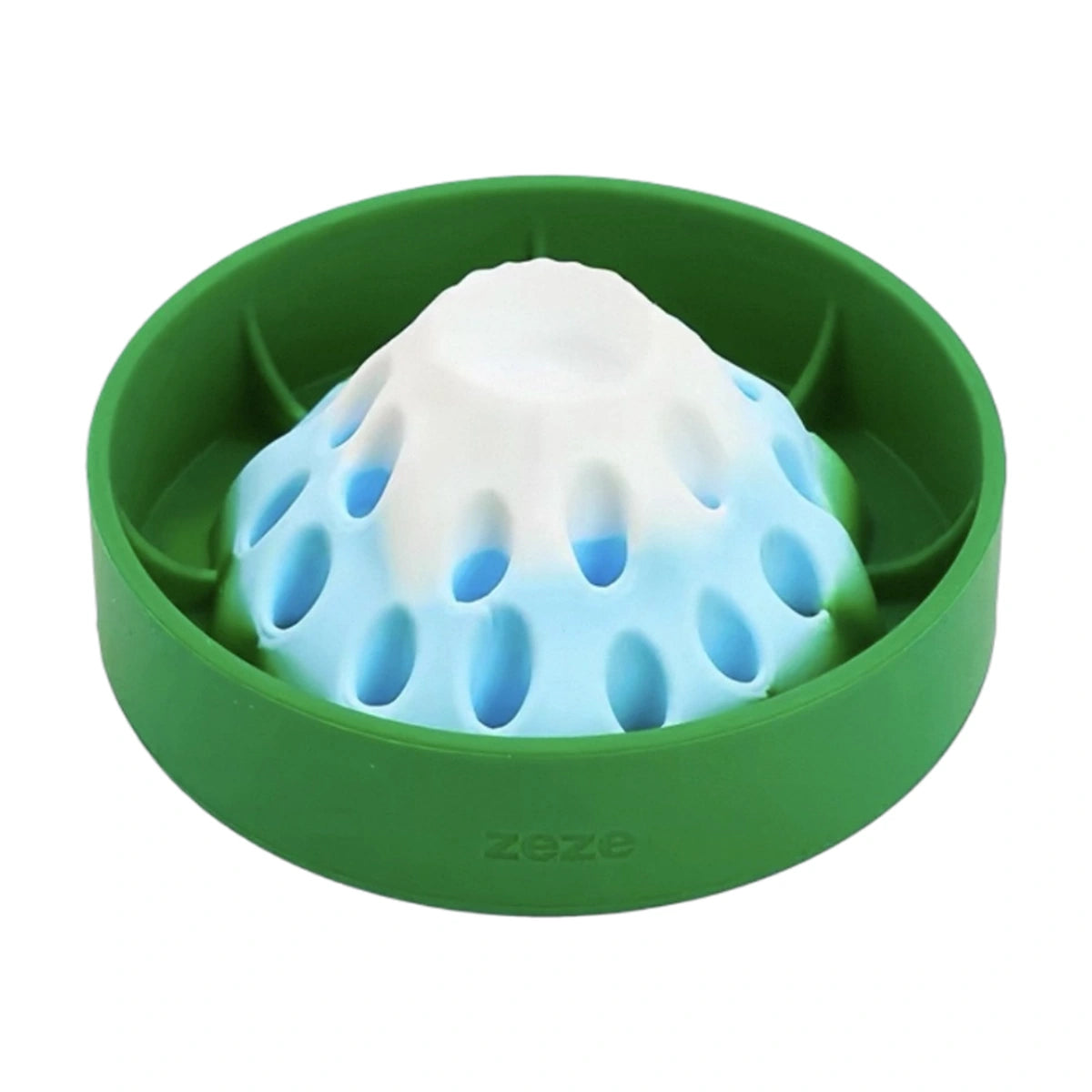 Green ZEZE volcano slow-feeder bowl