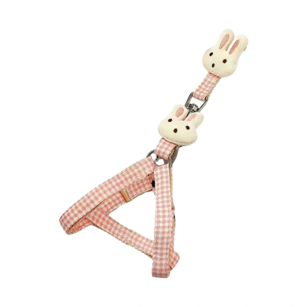 Peach checked harness and matching rolled lead