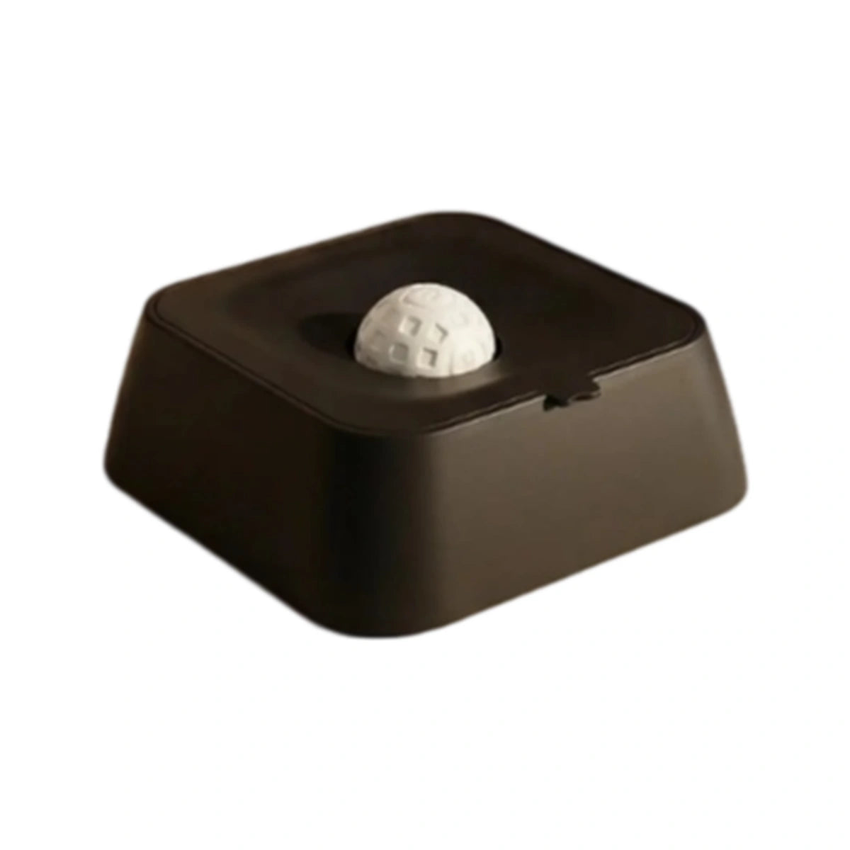 Black silicone dog lick bowl from above
