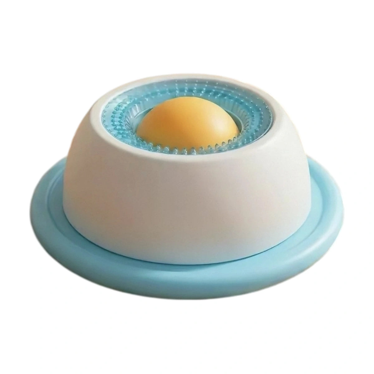 Blue and white silicone pet lick bowl