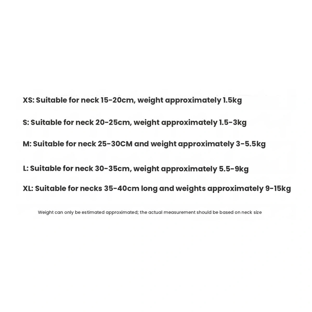 Halloween costume size guide