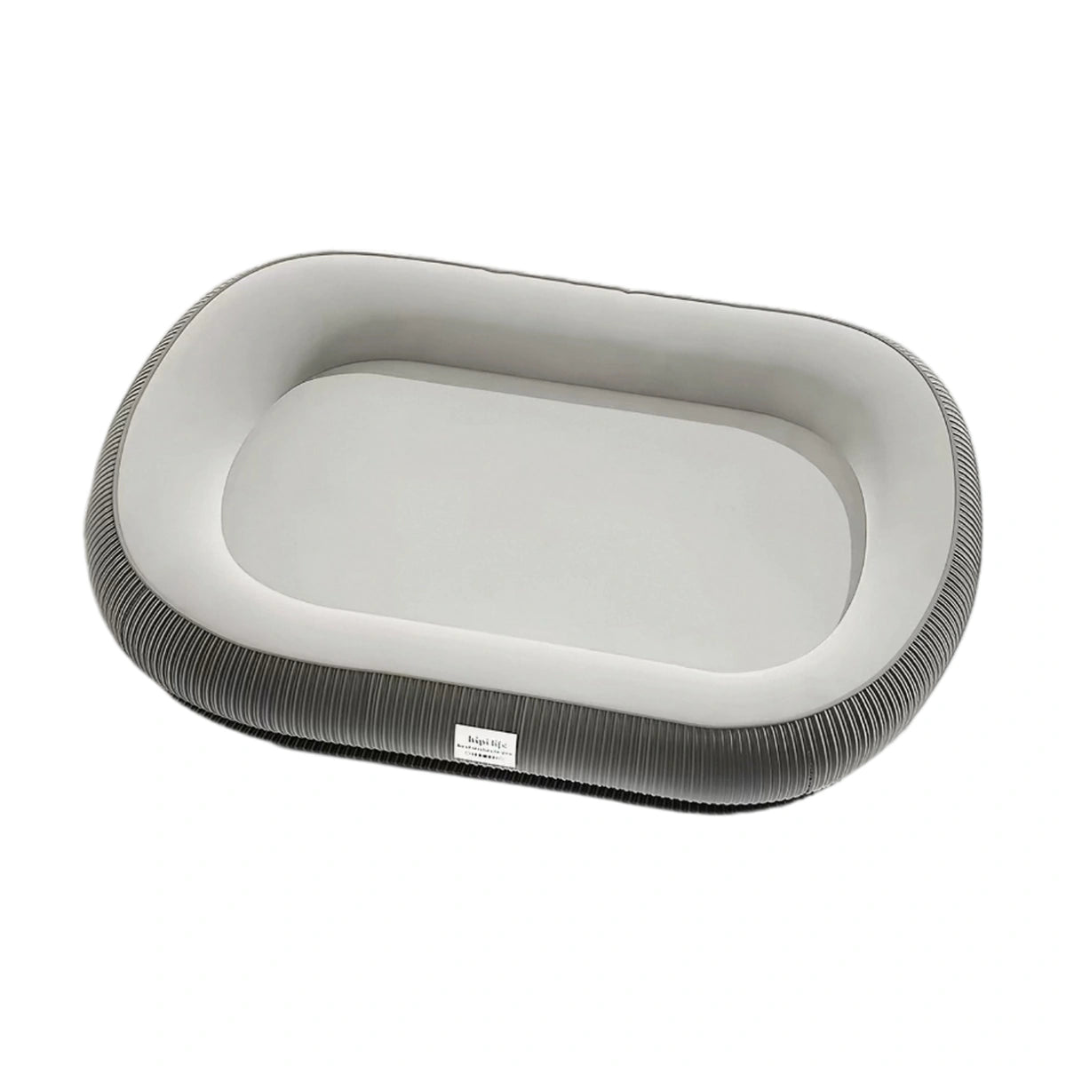 Grey Hipidog oval pet bed mat