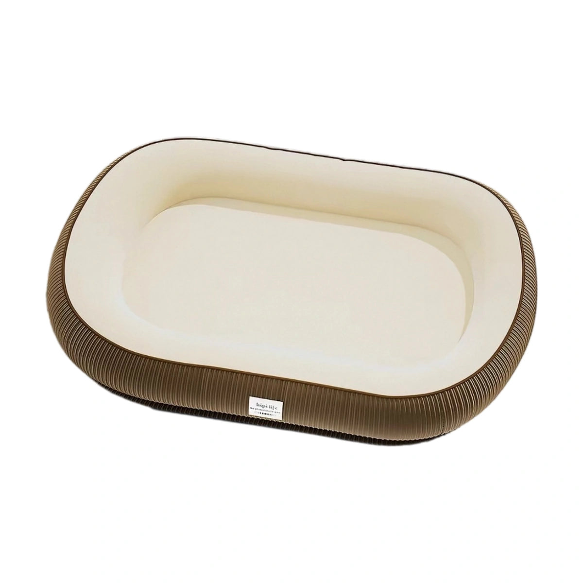 Brown Hipidog oval pet bed mat