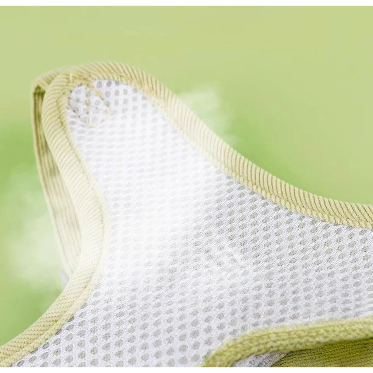 Close view of cat harness breathable mesh lining