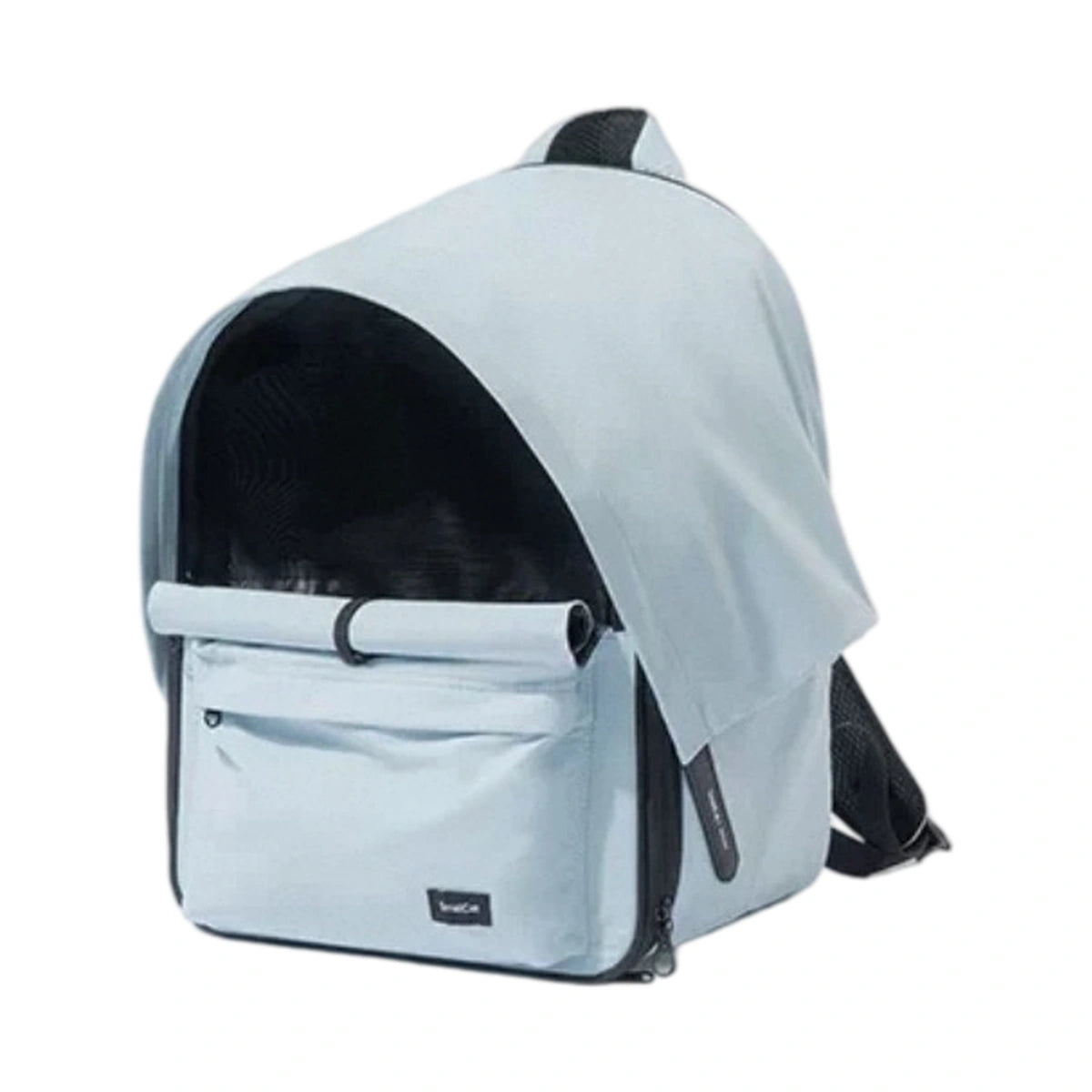 Blue SmallCat pet carrier backpack with front opening