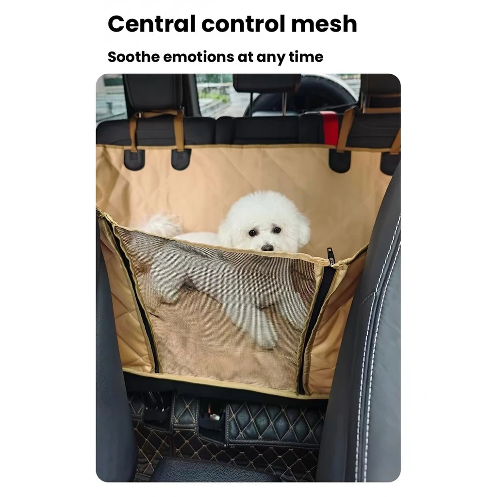 Touchdog seat cover showing centre mesh window between front seats
