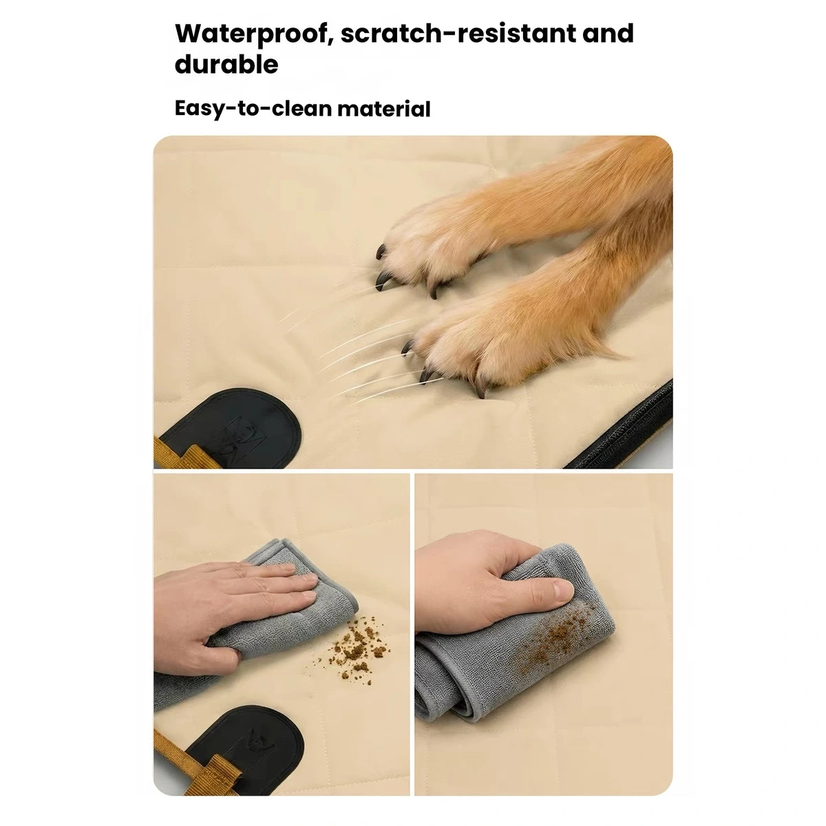 Touchdog cover material and fitting-detail information panel