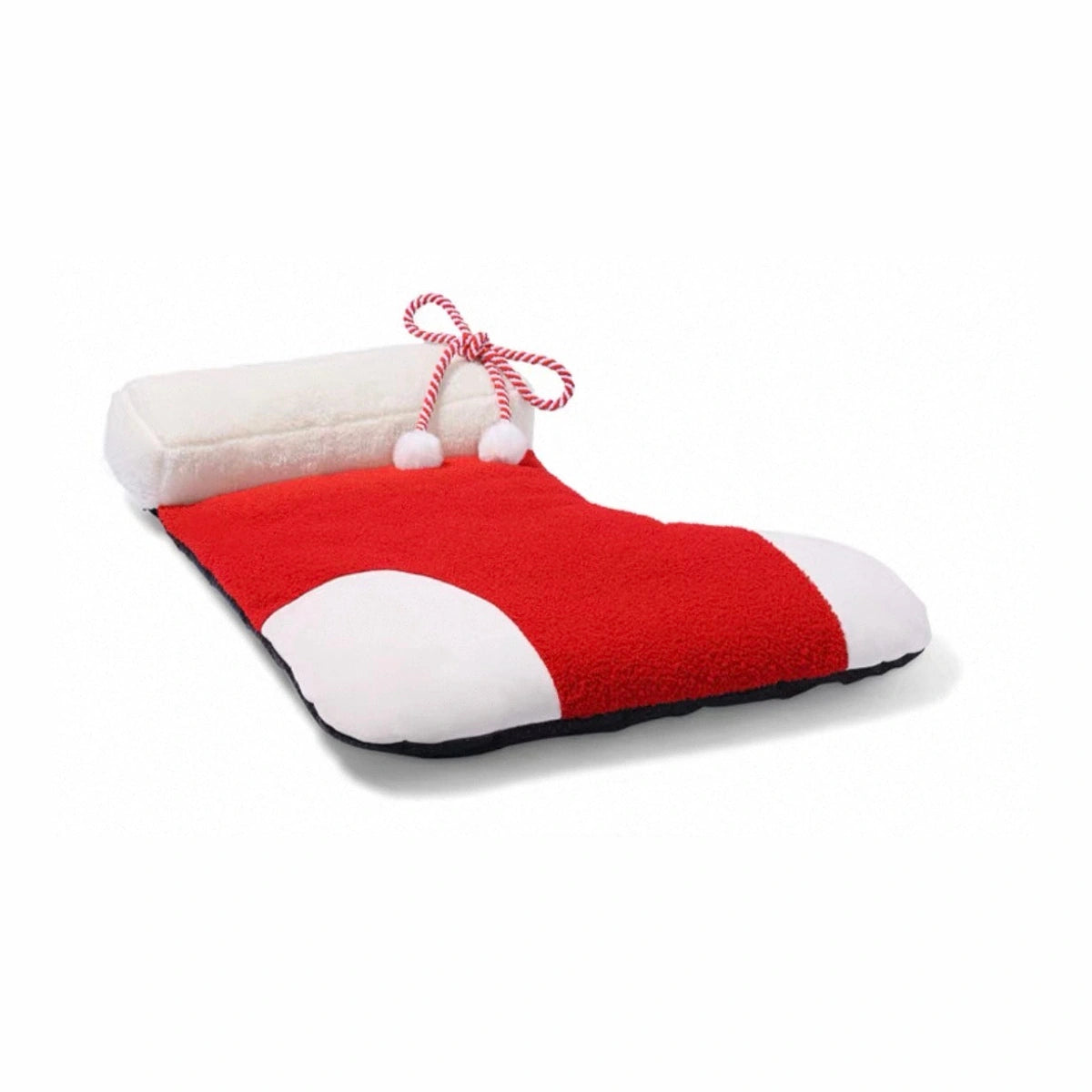 Red stocking-shaped UFBemo Christmas pet bed