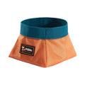 Orange UFBemo collapsible pet bowl opened for food or water