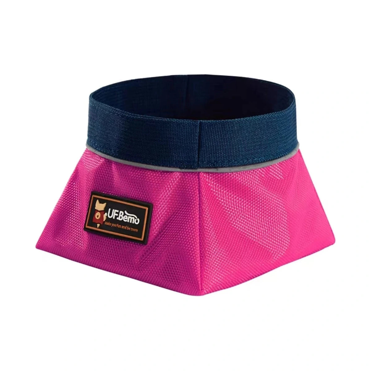 Pink UFBemo collapsible pet bowl opened