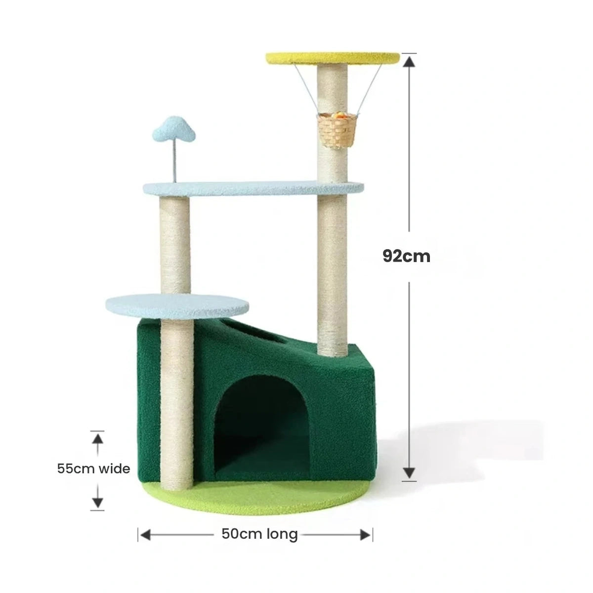 UFBemo cat tree dimension diagram for the green version