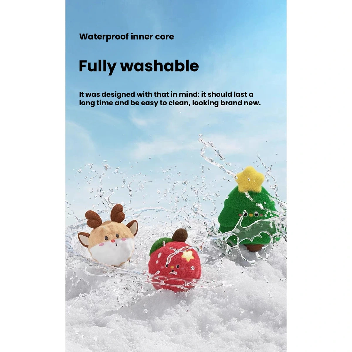 Roroarrr plush dog toys shown in a washable-fabric panel
