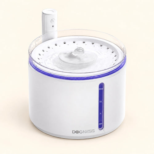 White Dogness D08 sensor water fountain with transparent drinking rim