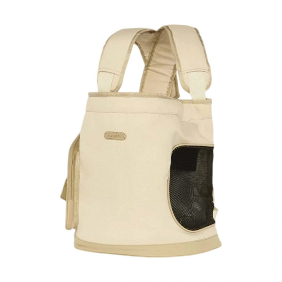 Khaki Touchdog pet carrier bag, front side