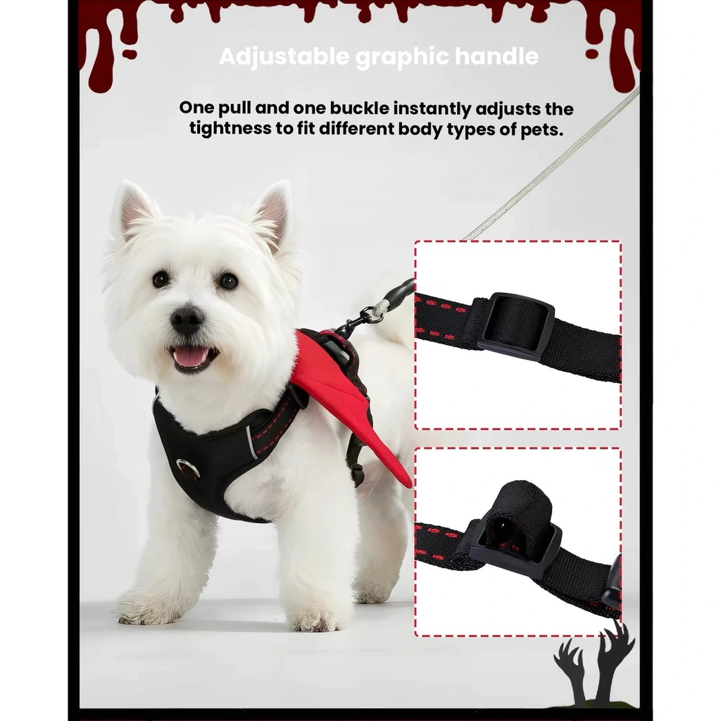 DINGKE devil-wings harness adjustable handle and buckles