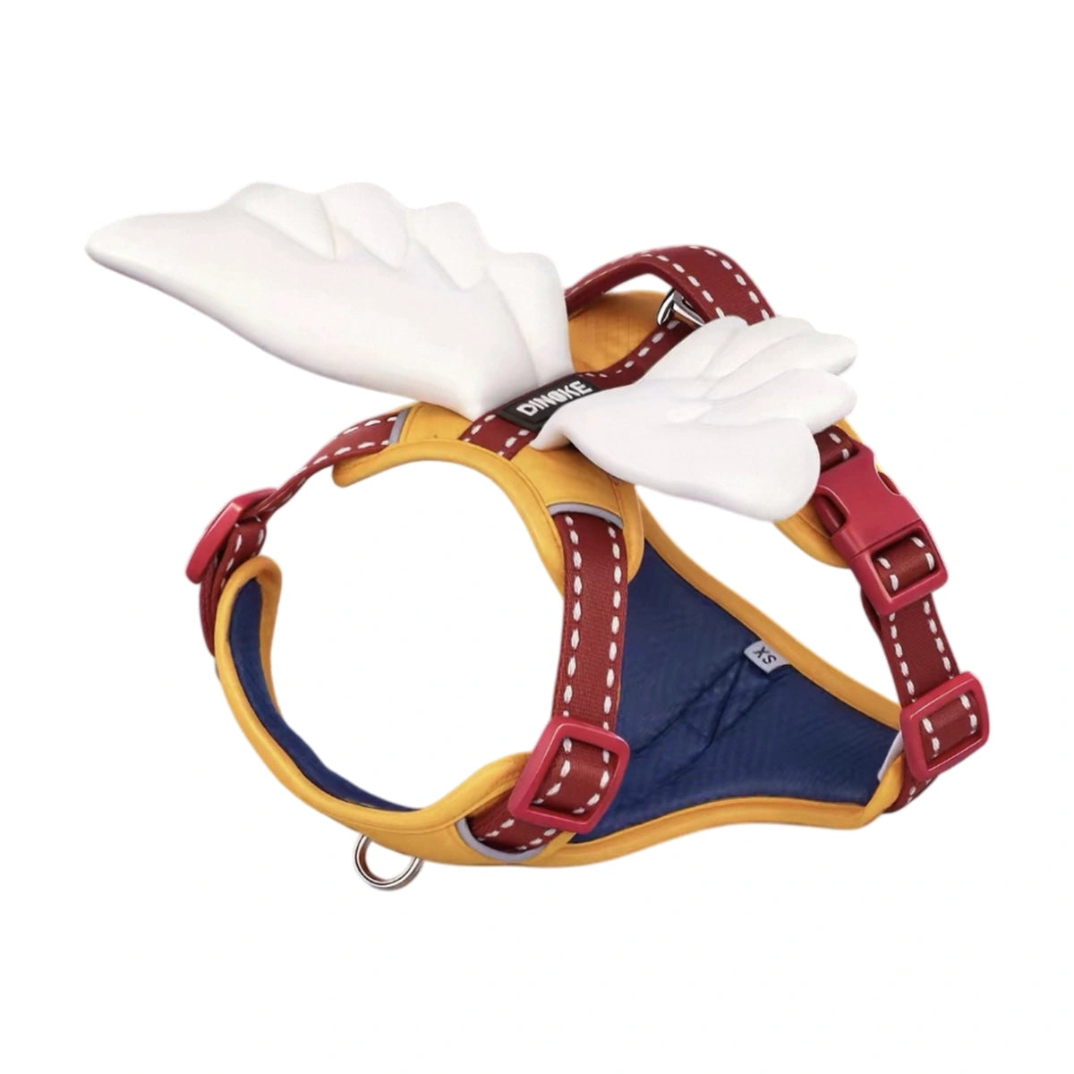 Yellow DINGKE angel-wings dog harness