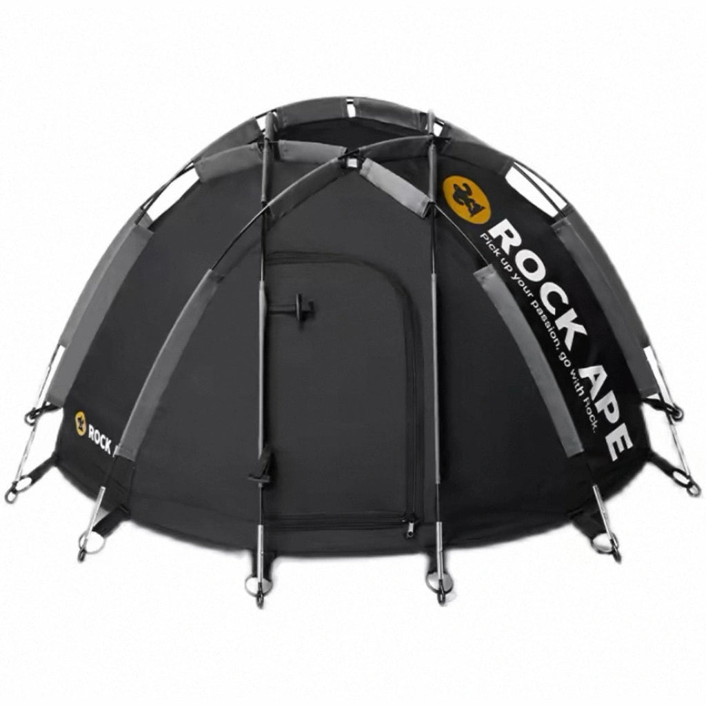 Black RockApe semi-enclosed outdoor dog tent