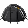 Black RockApe semi-enclosed outdoor dog tent