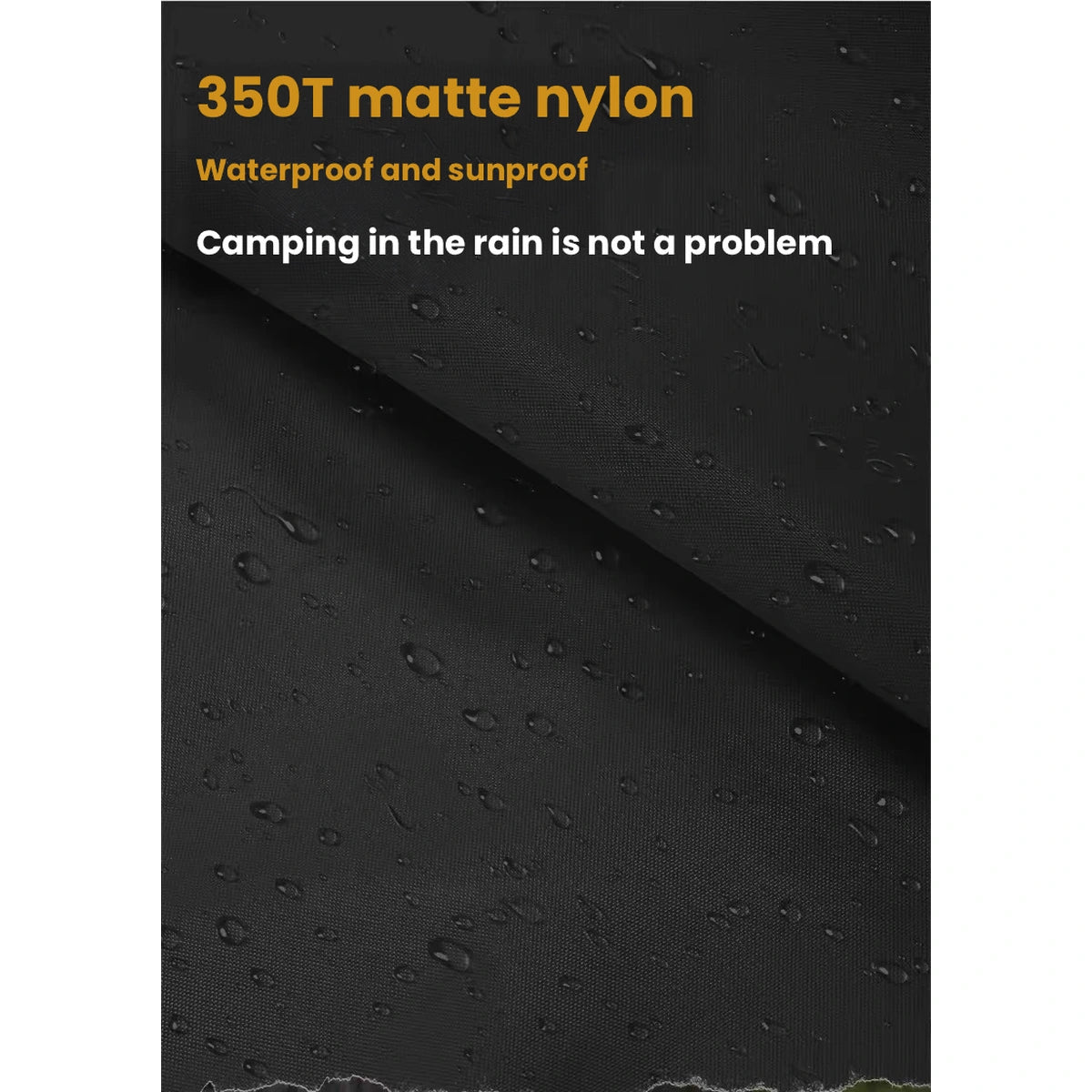 RockApe tent fabric surface and water droplet detail