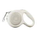 White LuckyPetland retractable dog leash with built-in light