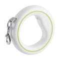 White and green Moestar UFO retractable dog leash