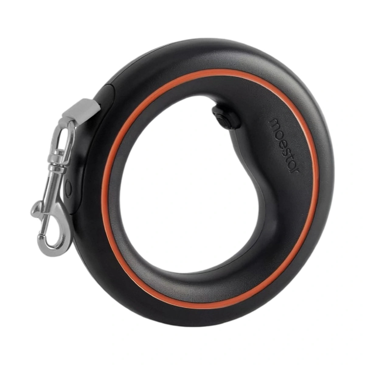 Black and orange Moestar UFO retractable dog leash