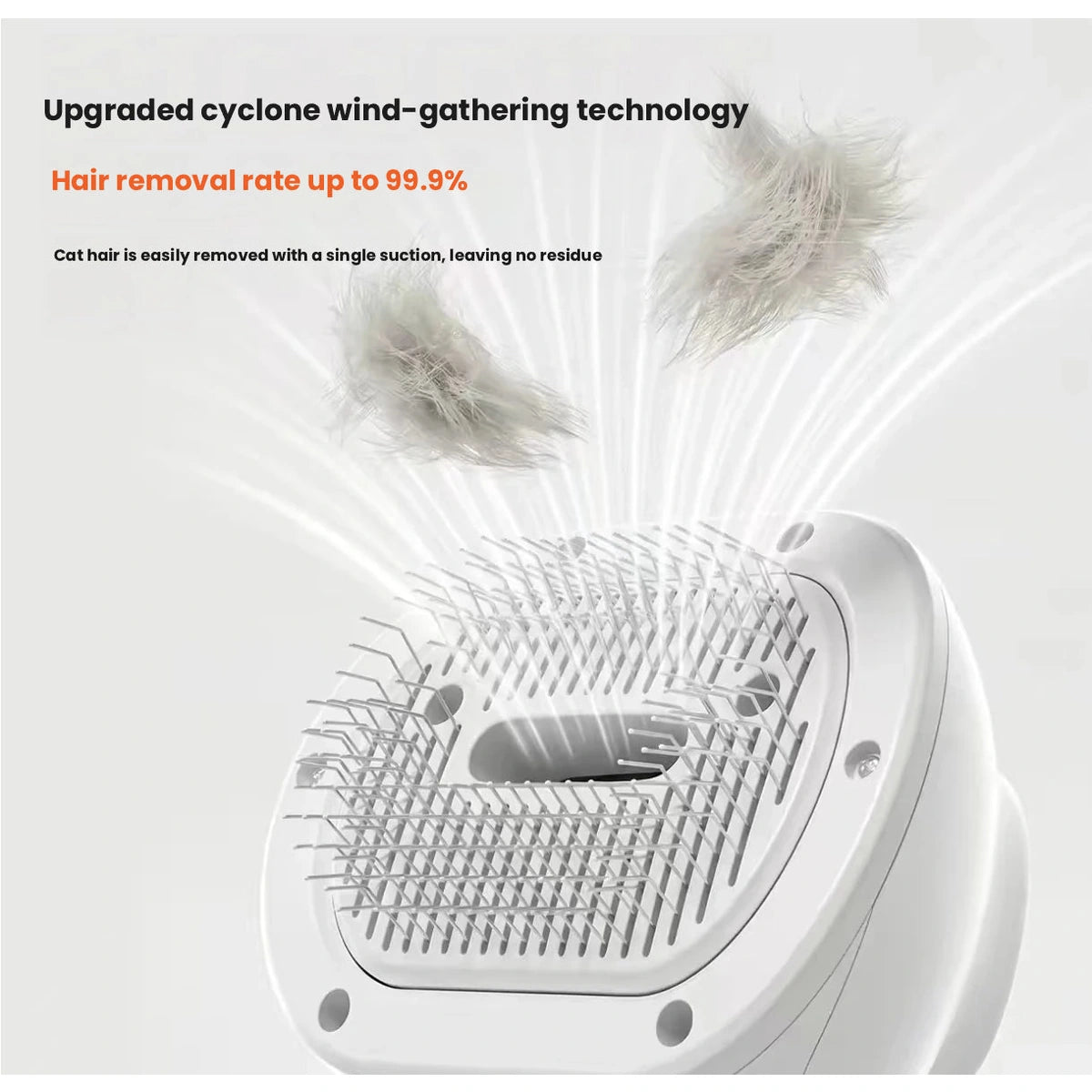 Ckin Pet vacuum airflow illustrated near loose fur