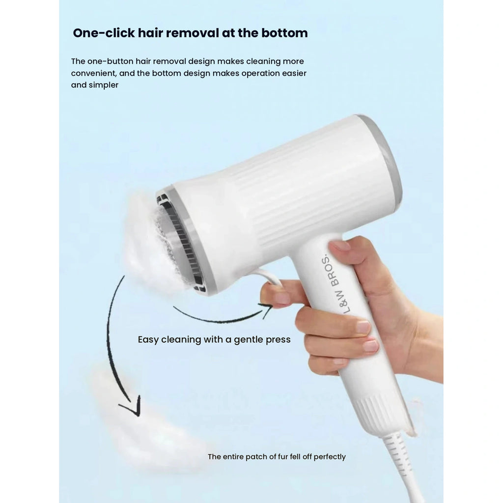 Dog dryer brush head detaching for cleaning