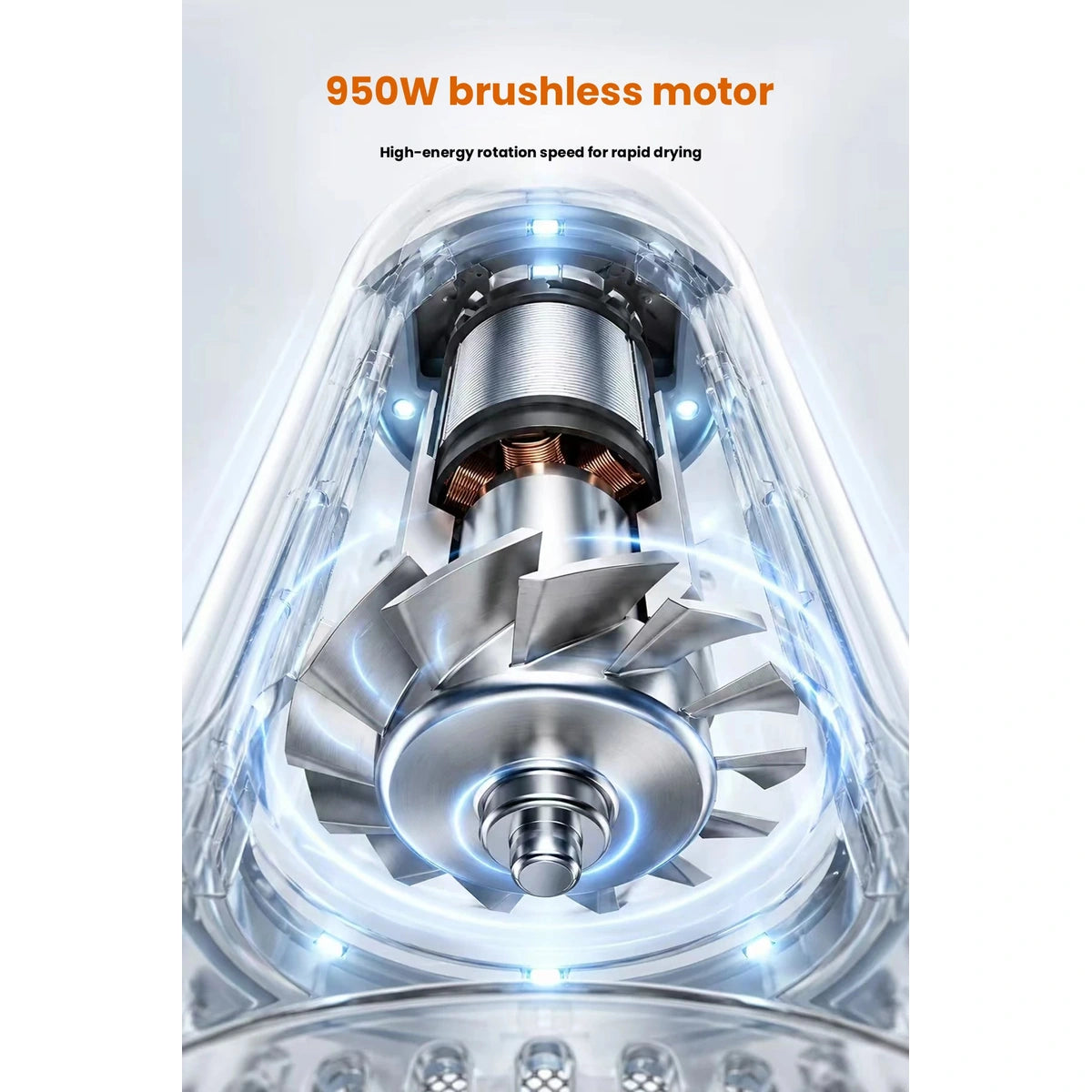 Pet dryer motor component illustration