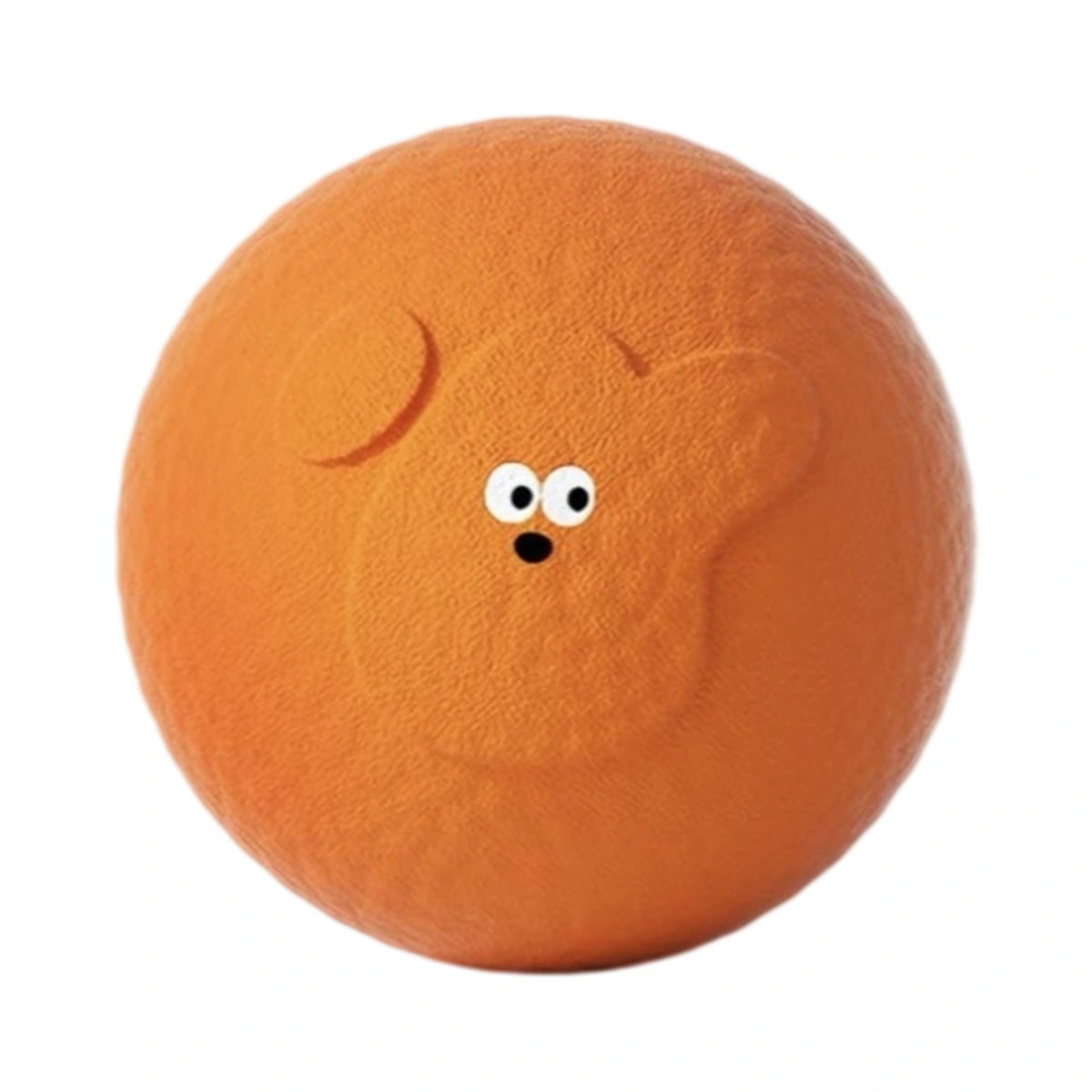 Orange Roroarrr bouncy dog ball on white background