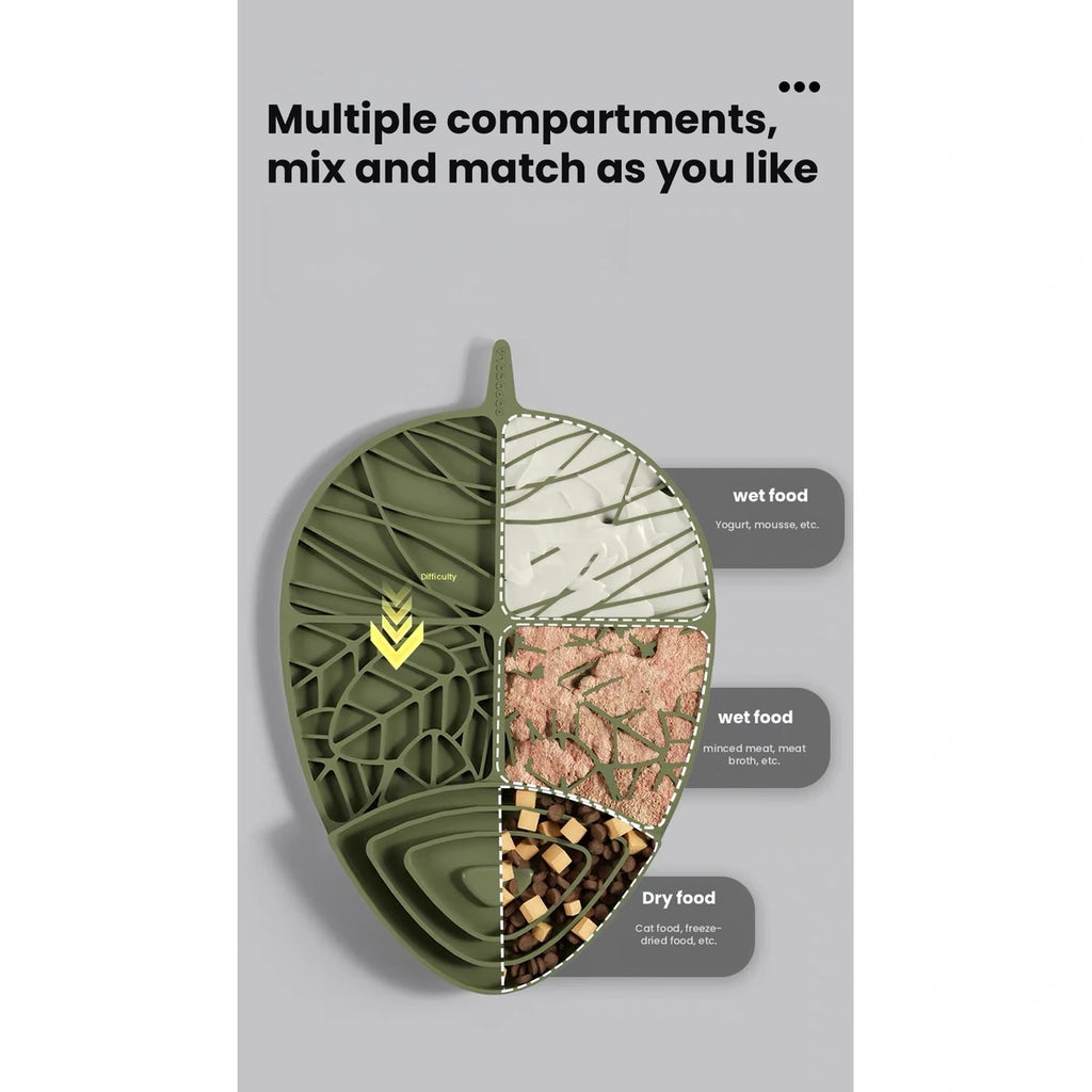 POPOCOLA green lick mat showing different textured feeding areas