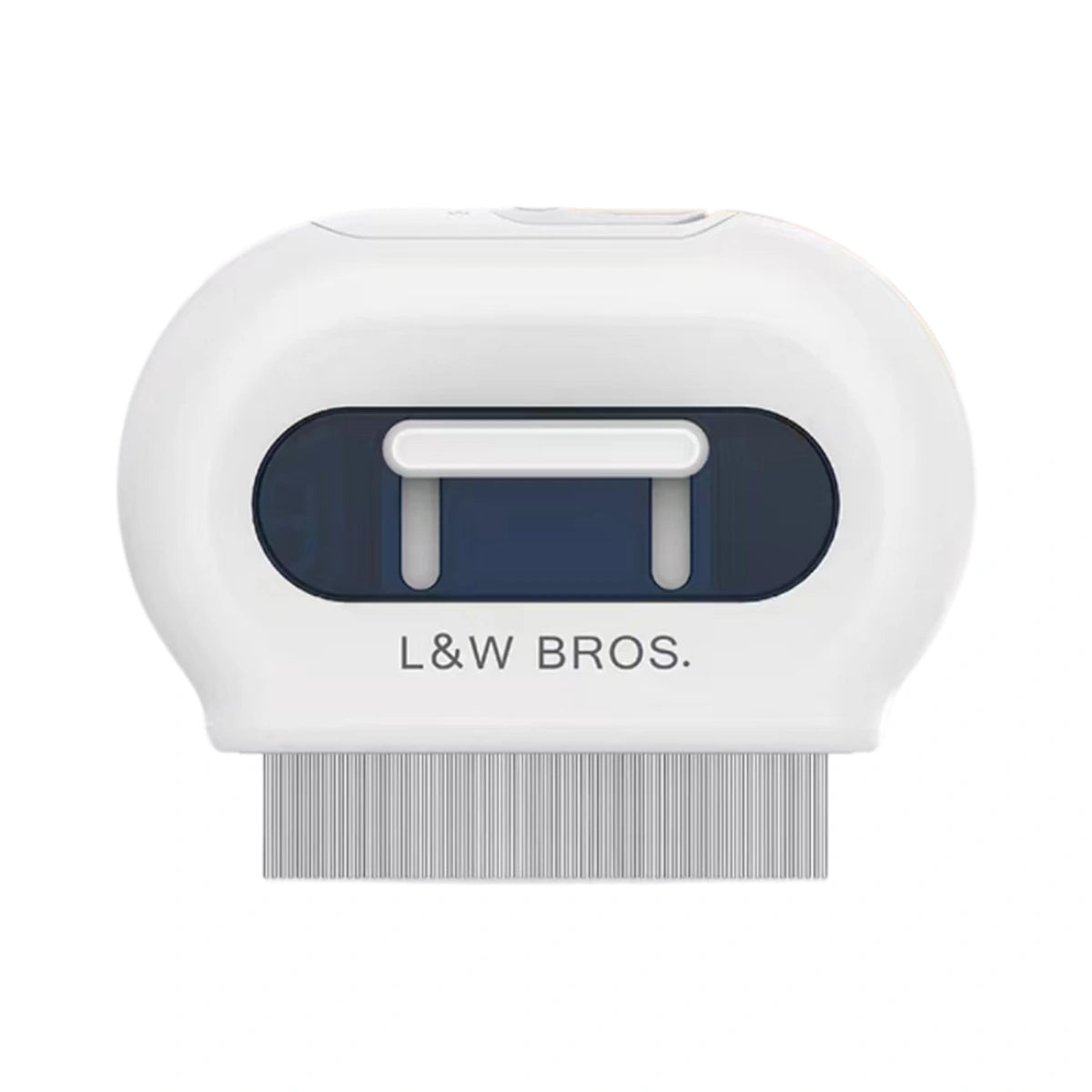 White L&W BROS spray pet grooming comb front view
