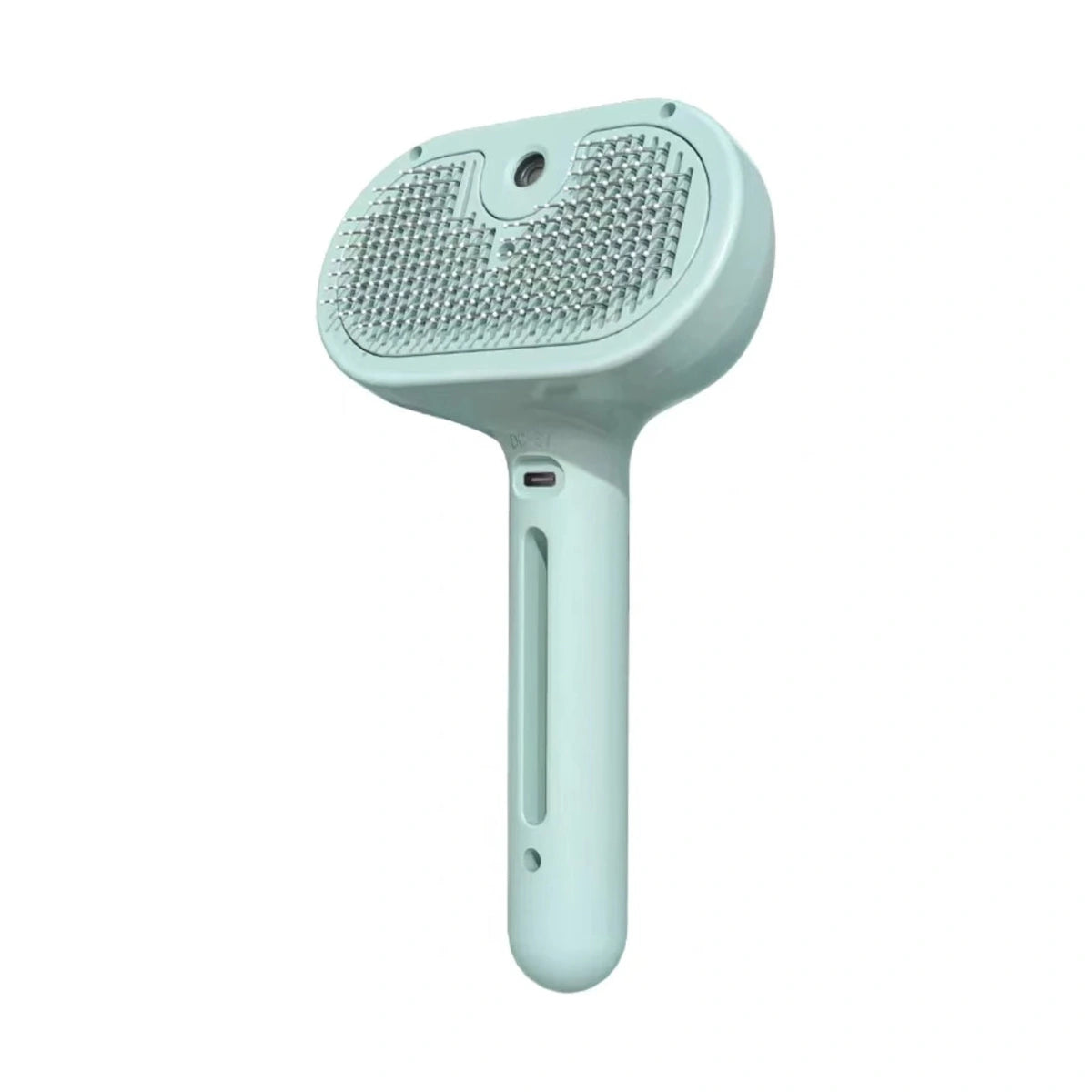 Mint green spray pet grooming brush front view