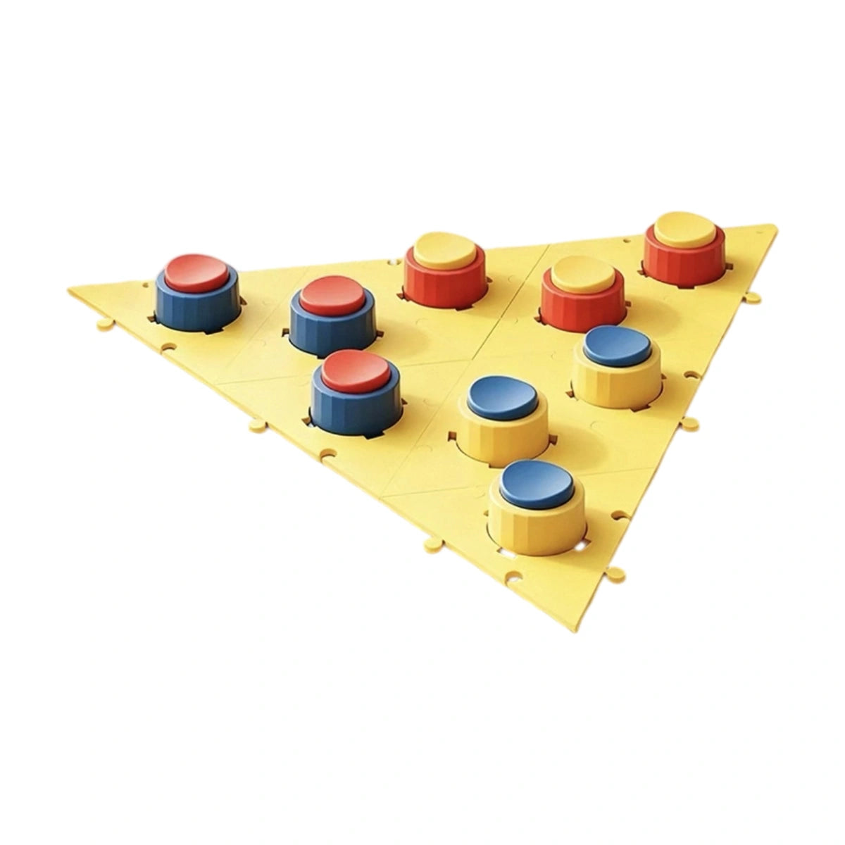 Jkulning talking buttons: nine coloured record buttons on yellow mat