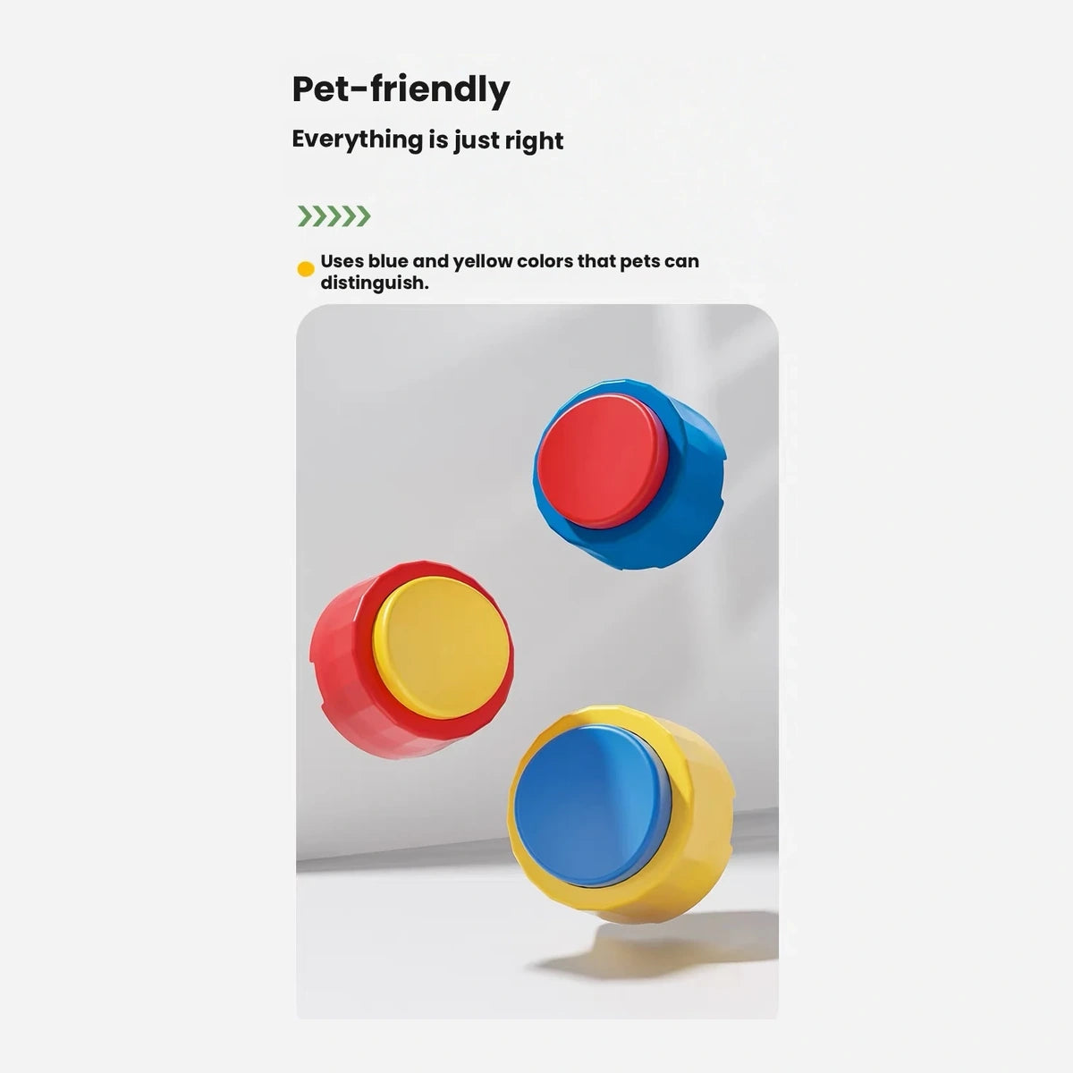 Jkulning talking buttons: three loose coloured talking buttons
