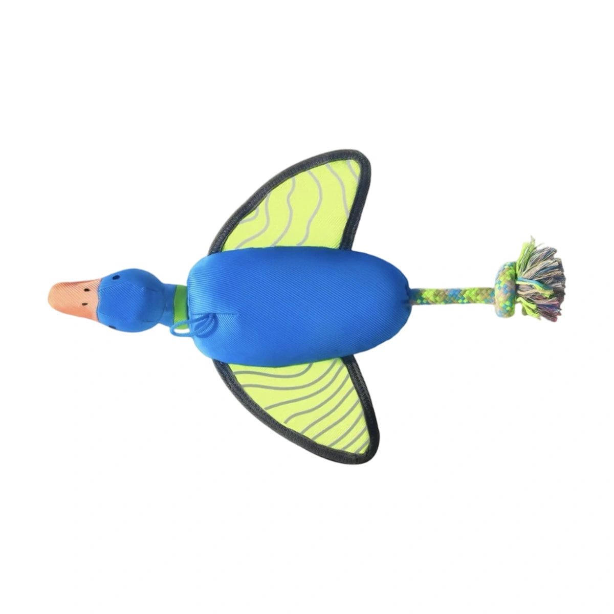 Qzee dog tug toy: blue winged dog tug toy