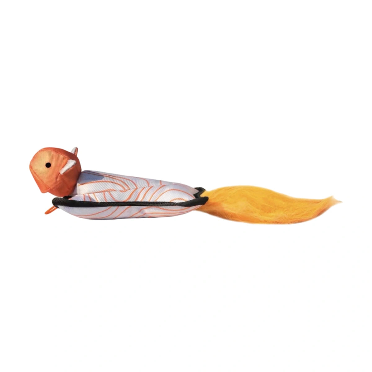 Qzee dog tug toy: orange bird-shaped dog tug toy