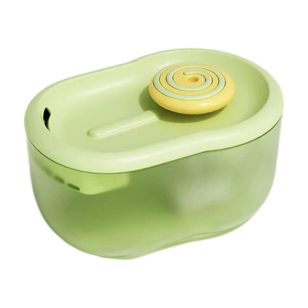 Pukaco pet fountain: green Pukaco water fountain with top outlet