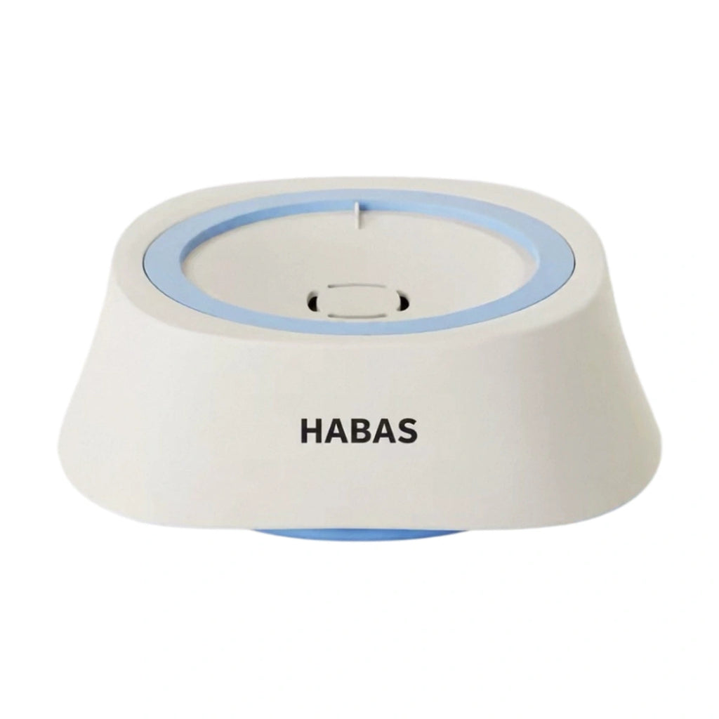 HABAS heated pet bowl: HABAS floating water bowl with blue trim